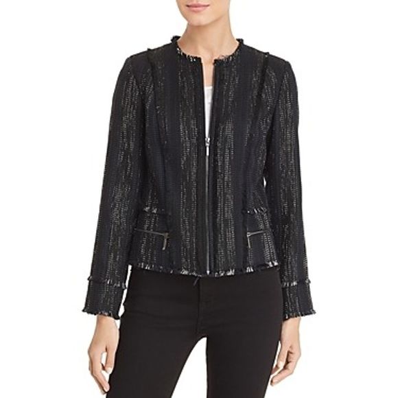 Elie Tahari Jackets & Blazers - Elie Tahari Merlyn Tweed Zip Front Jacket